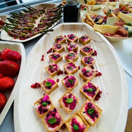 Balsamic Roasted Beetroot, Goat Cheese Tartlettes