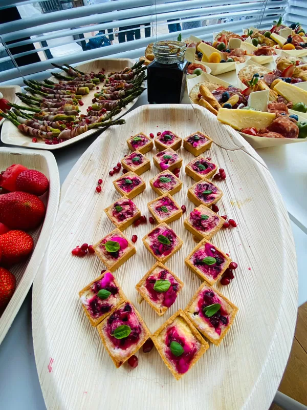 Balsamic Roasted Beetroot, Goat Cheese Tartlettes