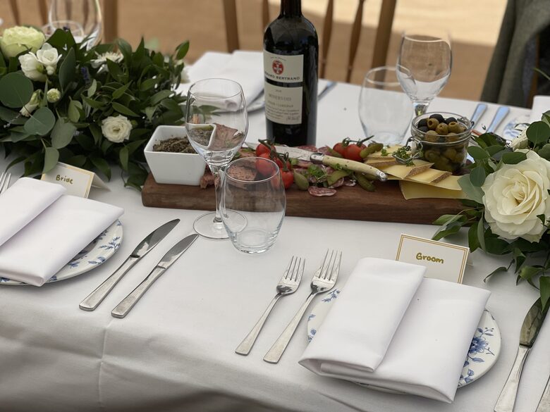 Wedding catering food.